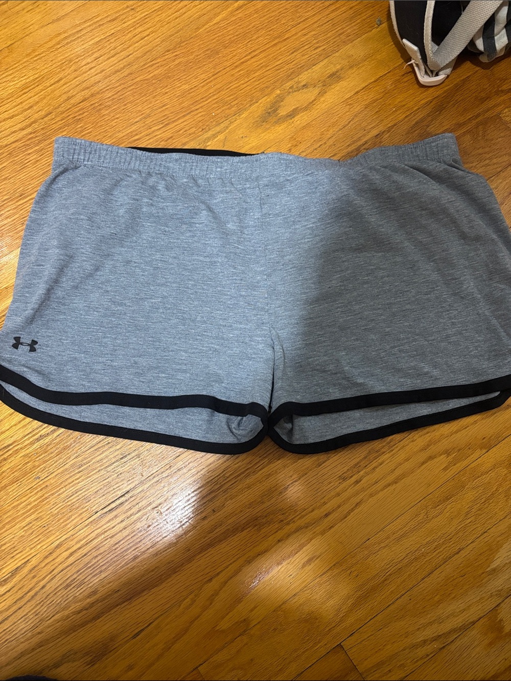 Under Armour Gray Athletic Shorts with Black Trim